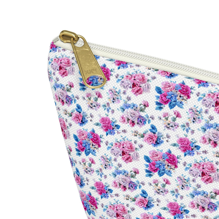 Floral Accessory Pouch, Makeup Bag, Cosmetic Bag, Travel Organizer, Gift for Her, Flower Print Pouch