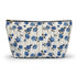 Floral Accessory Pouch, Blue Rose Makeup Bag, Cosmetic Case, Travel Organizer, Gift for Her, Stylish Toiletry Storage