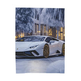 Luxurious Velveteen Plush Blanket featuring Sports Car - Cozy Throw for Car Enthusiasts, Gift for Him, Home Decor, Plush Blanket, Lamborgini