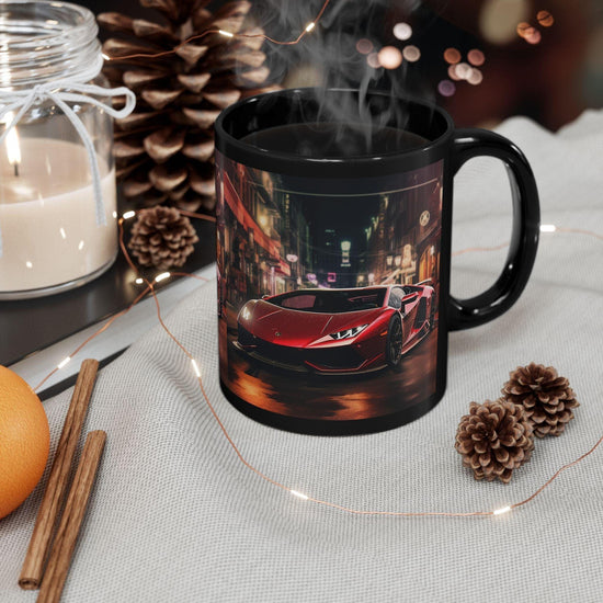 Black Mug, Red Lamborghini, Sexy Mug, Gift for Dad, Gift for Son, Hot Coffee Mug, Hot Tea Mug, Office Boss Gift, Holiday Sale, Father&