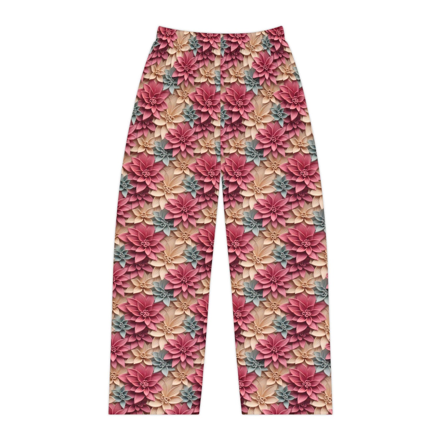 Bohemian Floral Pajama Pants, Cozy Lounge Pants, Indoor Wear, Flower Print Sleepwear, Gift for Her, Relaxation Outfit