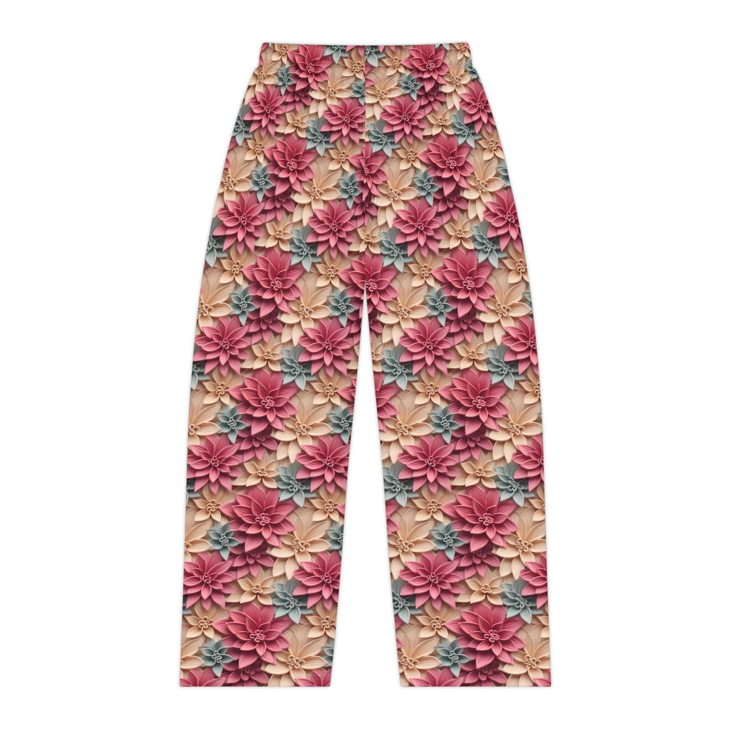 Bohemian Floral Pajama Pants, Cozy Lounge Pants, Indoor Wear, Flower Print Sleepwear, Gift for Her, Relaxation Outfit