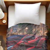 Luxury Sports Car Velveteen Plush Blanket, Cozy Throw for Car Lovers, Great Gift for Birthdays, Home Décor, Movie Nights