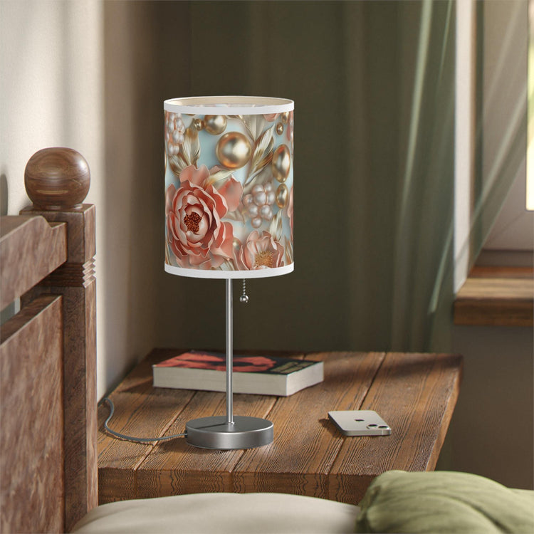 Floral Table Lamp, Elegant Decor, Bedside Lighting, Home Gift, Bedroom Decoration, Modern Lighting Fixture, Flower Design
