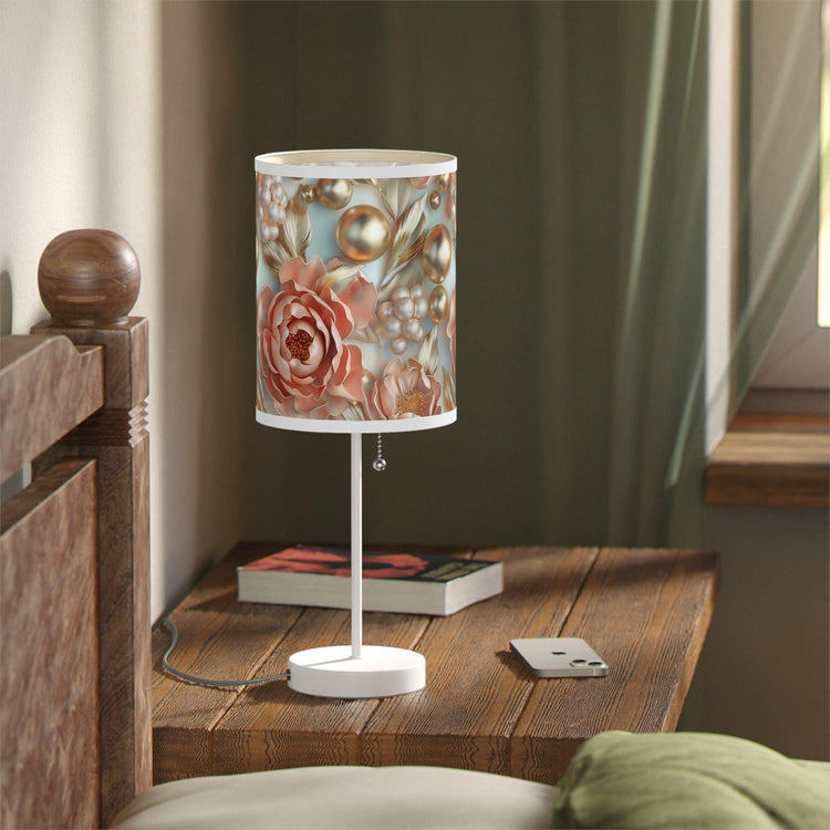 Floral Table Lamp, Elegant Decor, Bedside Lighting, Home Gift, Bedroom Decoration, Modern Lighting Fixture, Flower Design