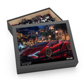 Lamborghini Nightscape Puzzle | 120, 252, 500-Piece | Car Enthusiast Gift | Dynamic Nighttime Art | Family Game Night | Perfect for Father&