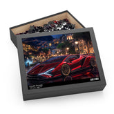 Lamborghini Nightscape Puzzle | 120, 252, 500-Piece | Car Enthusiast Gift | Dynamic Nighttime Art | Family Game Night | Perfect for Father&