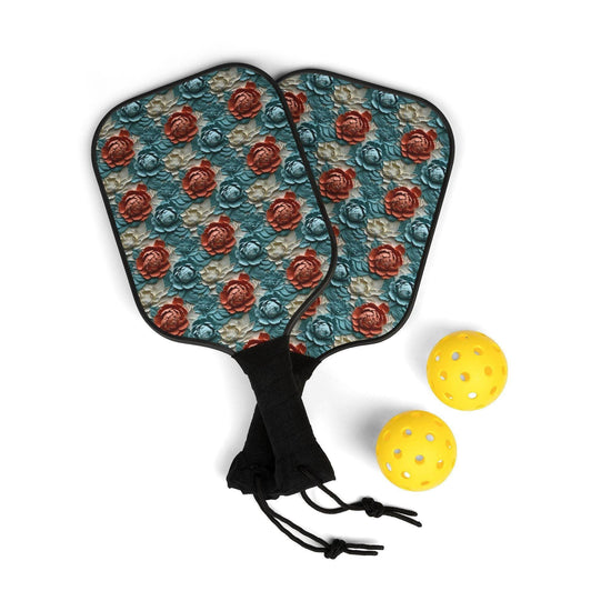 Stylish Pickleball Paddle Set, Fun Sports Gear for Pickleball Lovers, Unique Gift for Athletes, Outdoor Activity Kit, Vibrant Patterned