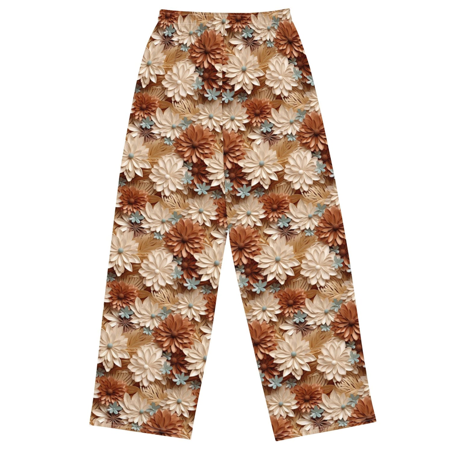 All-Over Floral Print Wide-Leg Pants – Stylish & Comfortable Women&