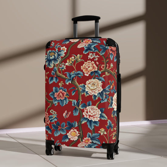 Floral Suitcase for Travel, Stylish Luggage for Women, Unique Vacation Gear, Trendy Travel Accessory, Perfect Gift for Travelers