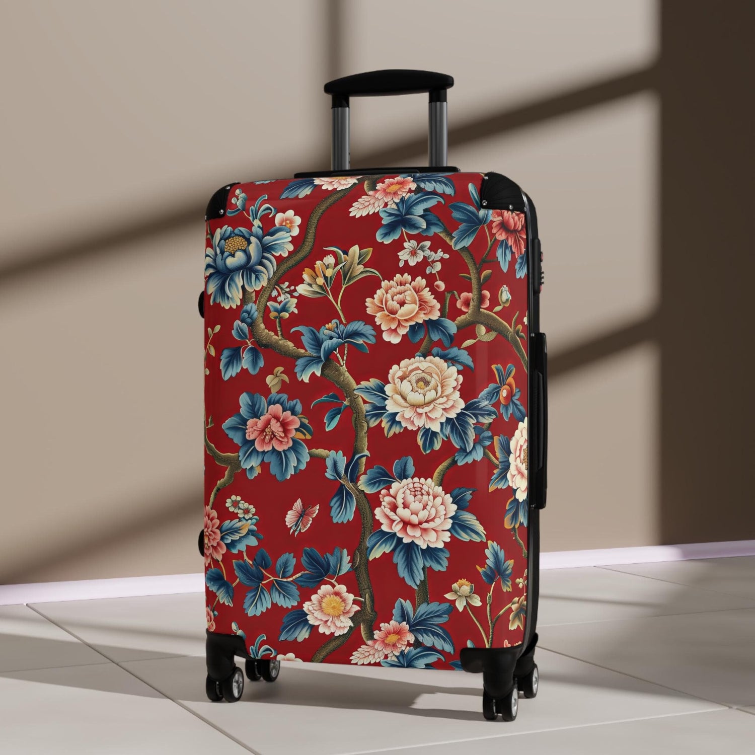 Floral Suitcase for Travel, Stylish Luggage for Women, Unique Vacation Gear, Trendy Travel Accessory, Perfect Gift for Travelers