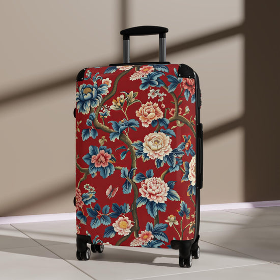 Floral Suitcase for Travel, Stylish Luggage for Women, Unique Vacation Gear, Trendy Travel Accessory, Perfect Gift for Travelers