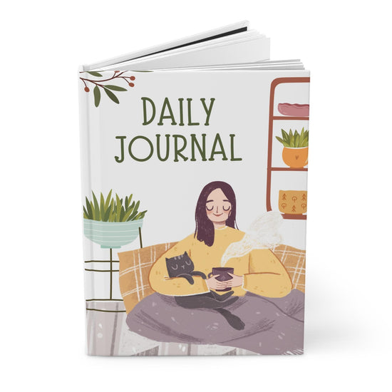 Cozy Daily Journal, Perfect for Self-Reflection, Mindfulness, Cat Lovers, Gift for Writers, Creative Expression