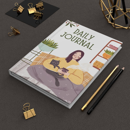 Cozy Daily Journal, Perfect for Self-Reflection, Mindfulness, Cat Lovers, Gift for Writers, Creative Expression