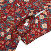 Chinoiserie All-Over Print Long Sleeve Midi Dress – Elegant Bohemian Chic Fashion