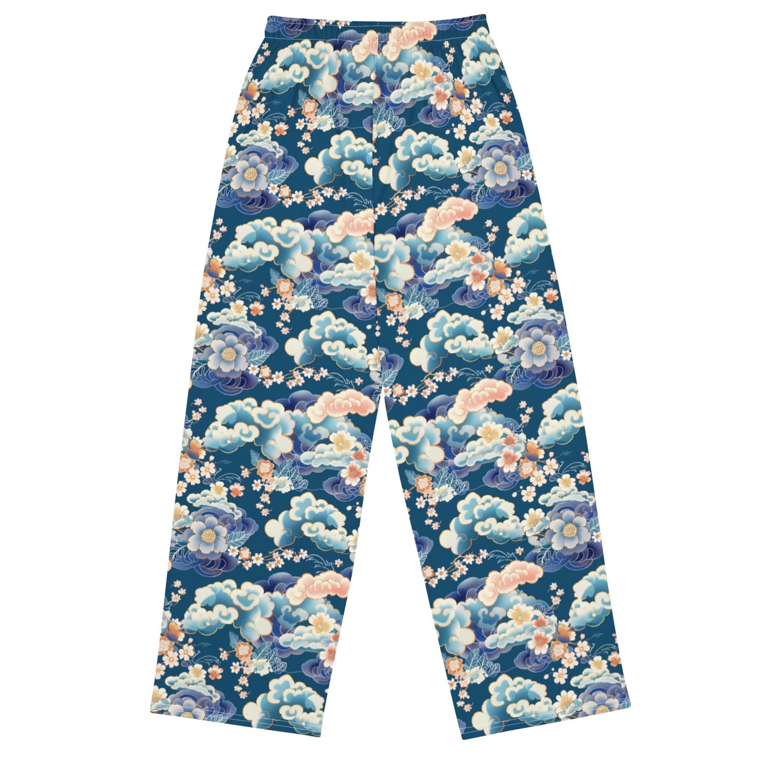 Chinoiserie Delight: Unisex Wide-Leg Relaxed Style Pants – All-Over Print