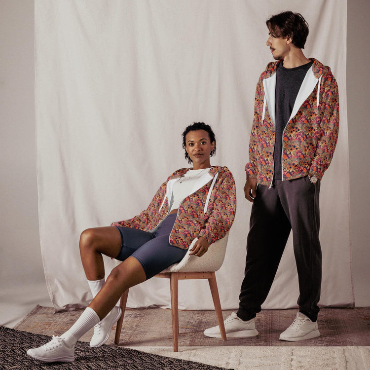 Color Burst: Unisex Vibrant All Over Print Zip Hoodie