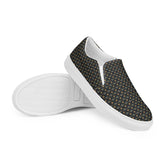 Geometric Stylish Men’s Slip-On Canvas Shoes | Trendy Casual Footwear for Men | Fashionable Comfortable Sneakers | Unique Modern Design