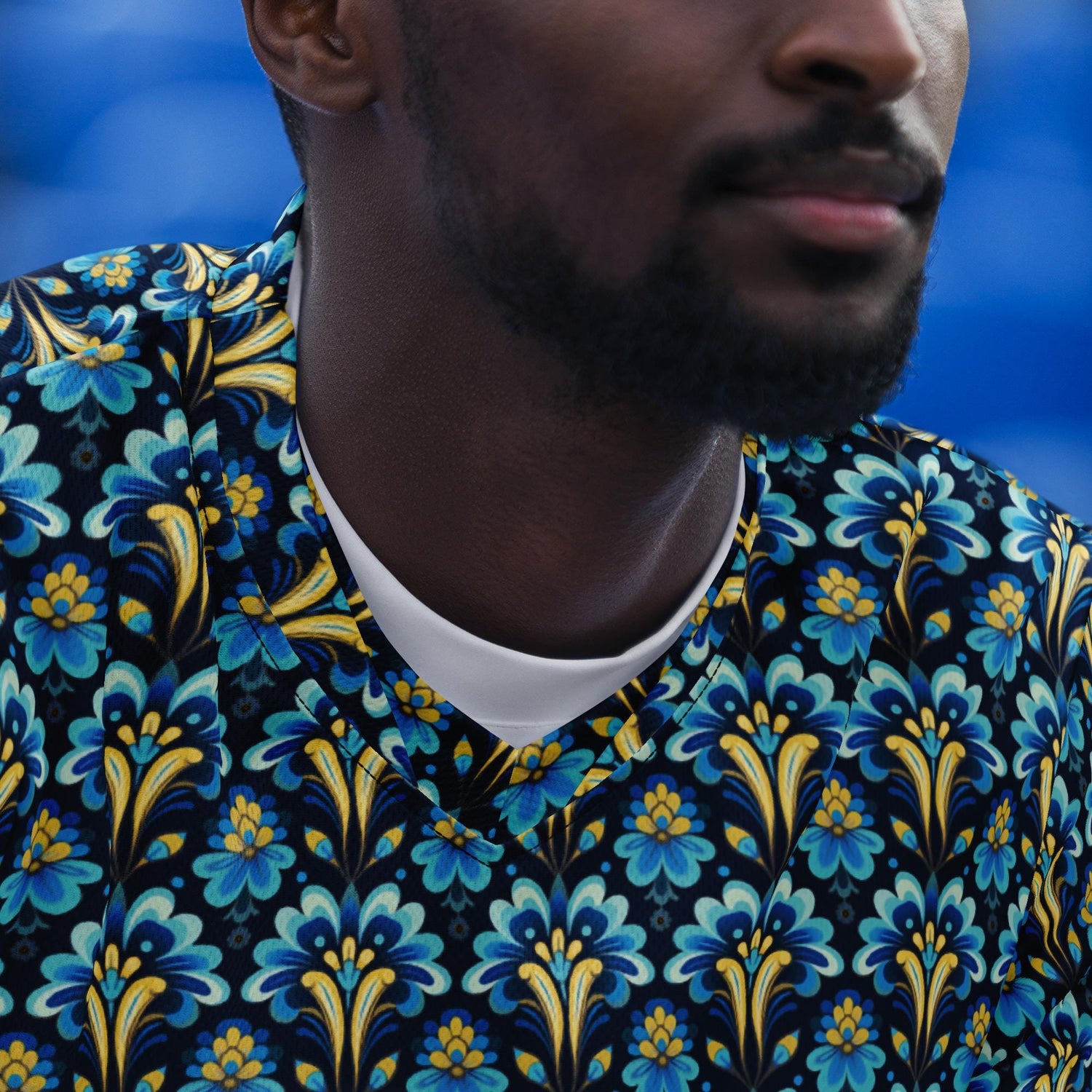 Bright Colorful Recycled Men’s Sports Jersey | Stylish, Eco-Friendly Activewear | Trendy Athletic Shirt | Comfortable, Fashion Sportswear