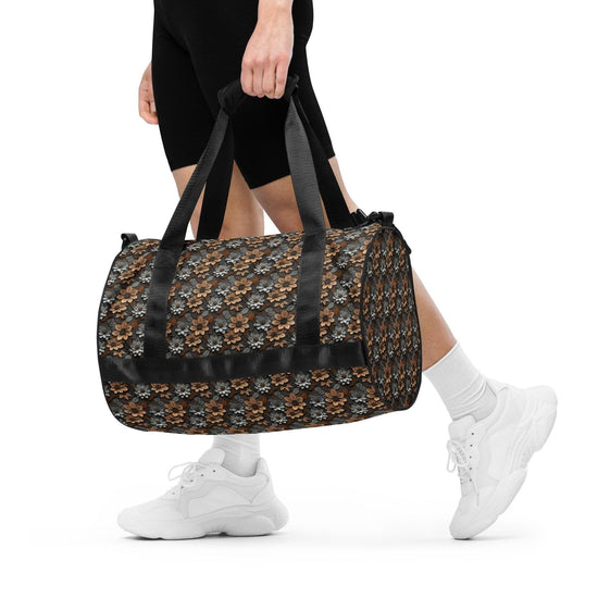 Stylish Floral All-Over Print Gym Bag | Trendy Workout Sports Tote | Spacious, Durable, Fashionable Bag | Perfect for Athletes & Yogis