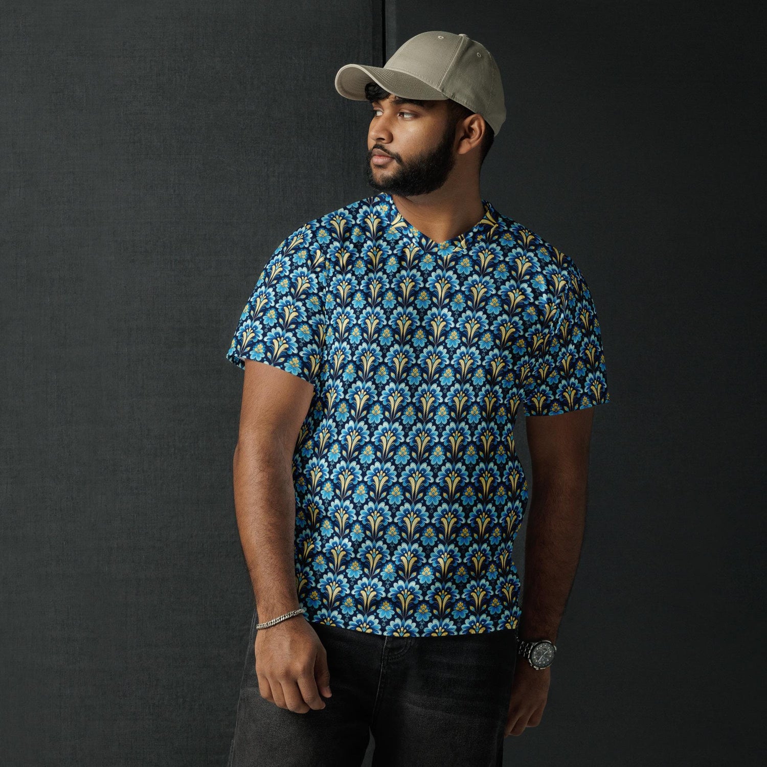 Bright Colorful Recycled Men’s Sports Jersey | Stylish, Eco-Friendly Activewear | Trendy Athletic Shirt | Comfortable, Fashion Sportswear