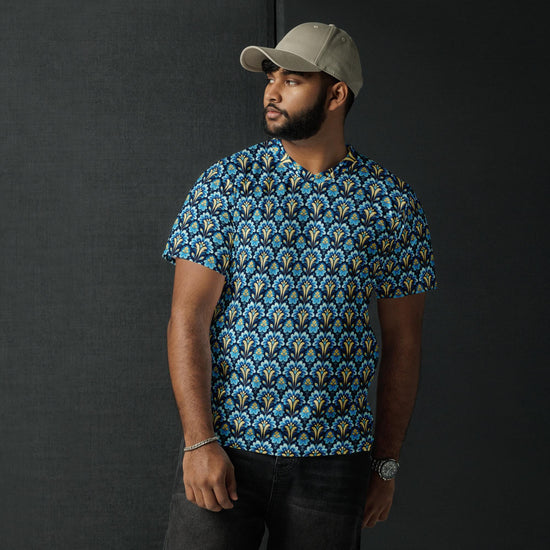 Bright Colorful Recycled Men’s Sports Jersey | Stylish, Eco-Friendly Activewear | Trendy Athletic Shirt | Comfortable, Fashion Sportswear