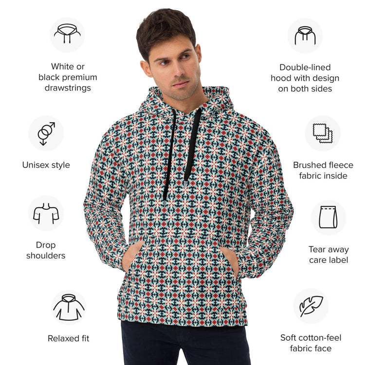 Vibrant All-Over Print Hoodie for Men - Ultra-Soft, Comfortable, Stylish - Perfect for Casual Wear & Bold Fashion Statements