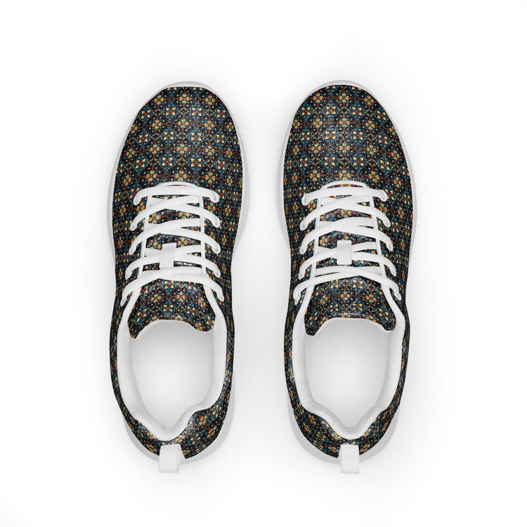 Geometric All-Over Pattern Men’s Athletic Shoes – Trendy, Comfortable, Stylish Casual Sneakers for Everyday Wear & Sports