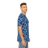 Blue Camo Tee - Casual Streetwear, Cool Graphic T-Shirt for Men, Summer Essential, Perfect Gift for Outdoor Lovers, Everyday Wear