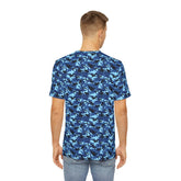 Blue Camo Tee - Casual Streetwear, Cool Graphic T-Shirt for Men, Summer Essential, Perfect Gift for Outdoor Lovers, Everyday Wear