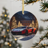 Acrylic Ornaments, Red lamborghini, Holiday Design, Designer ornament, Luxury Ornament, Christmas tree ornament, Christmas Decor The Aurora Touch