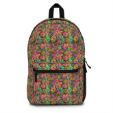 Bohemian Floral Backpack, Colorful School Bag, Trendy Tote for Students, Eco-Friendly Travel Pack, Gift for Nature Lovers