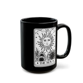Celestial Black Mug - The Sun Tarot Card Coffee Cup, Mystical Psychic Gift, 11oz 15oz Mug, Tarot Card Readings, Mystic Drinking Cup