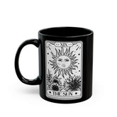 Celestial Black Mug - The Sun Tarot Card Coffee Cup, Mystical Psychic Gift, 11oz 15oz Mug, Tarot Card Readings, Mystic Drinking Cup