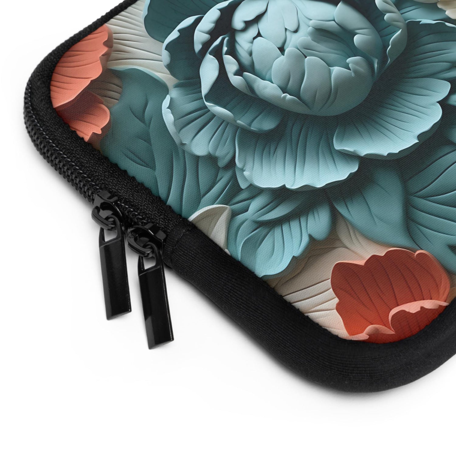 Floral Laptop Sleeve- Stylish Tech Accessory for Home, Office or Travel, Perfect Gift for Students or Professionals, 3D Vibrant Nature
