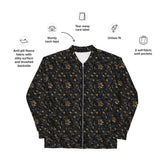 Exclusive 3D Black Gold Bomber Jacket for Men - Unique Design, Luxury Streetwear, Custom Fashion, Statement Outerwear