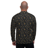 Exclusive 3D Black Gold Bomber Jacket for Men - Unique Design, Luxury Streetwear, Custom Fashion, Statement Outerwear