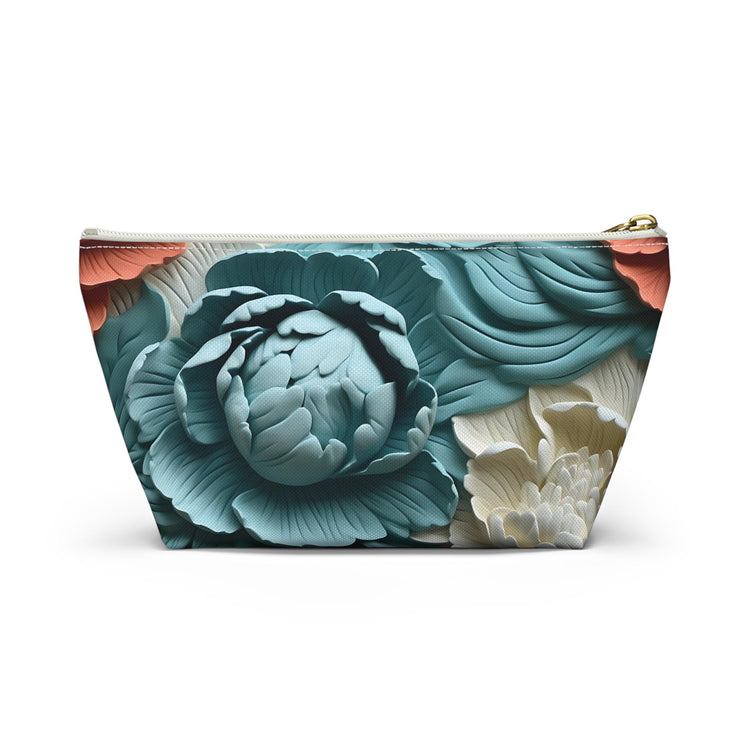 Floral Accessory Pouch, Stylish Makeup Bag, Travel Organizer, Gift for Her, Spring Floral Design, Cute Toiletry Bag