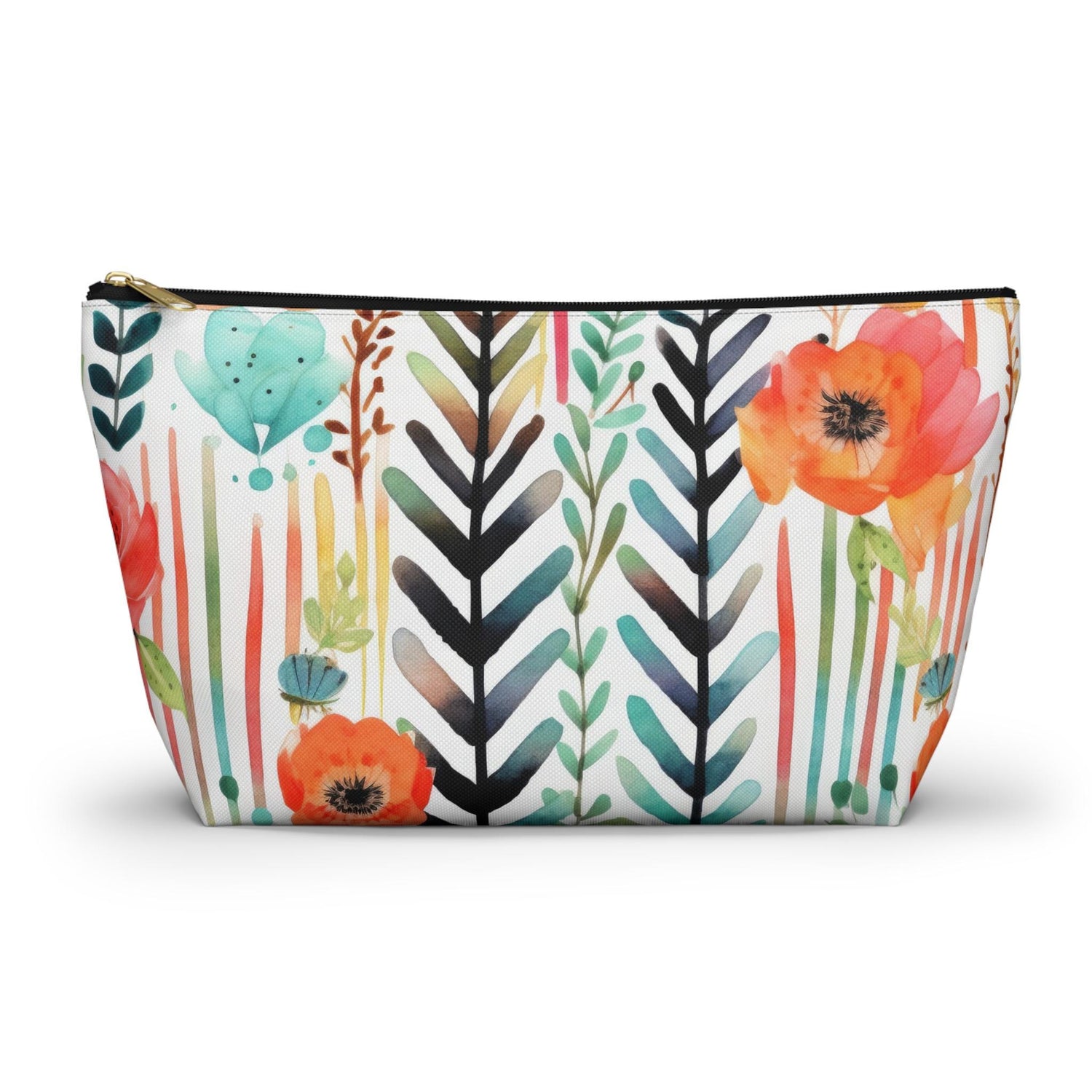 Floral Accessory Pouch - Nature-Inspired Makeup Bag, Travel Organizer, Gift for Her, Summer Vibes, Floral Print, Boho Style