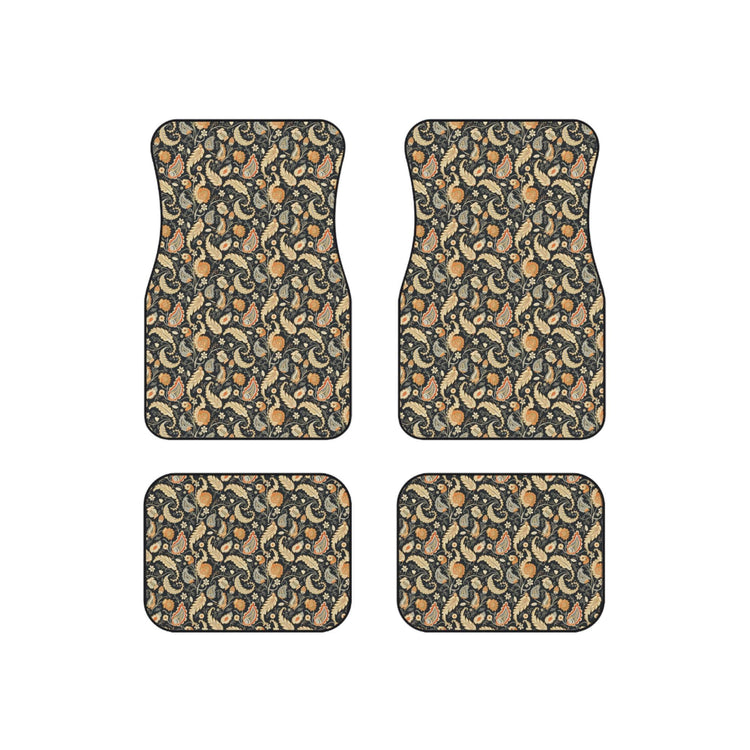 Bohemian Car Mats Set of 4, Artistic Auto Flooring, Vintage Style Car Accessories, Unique Gift for Travelers, Car Decor