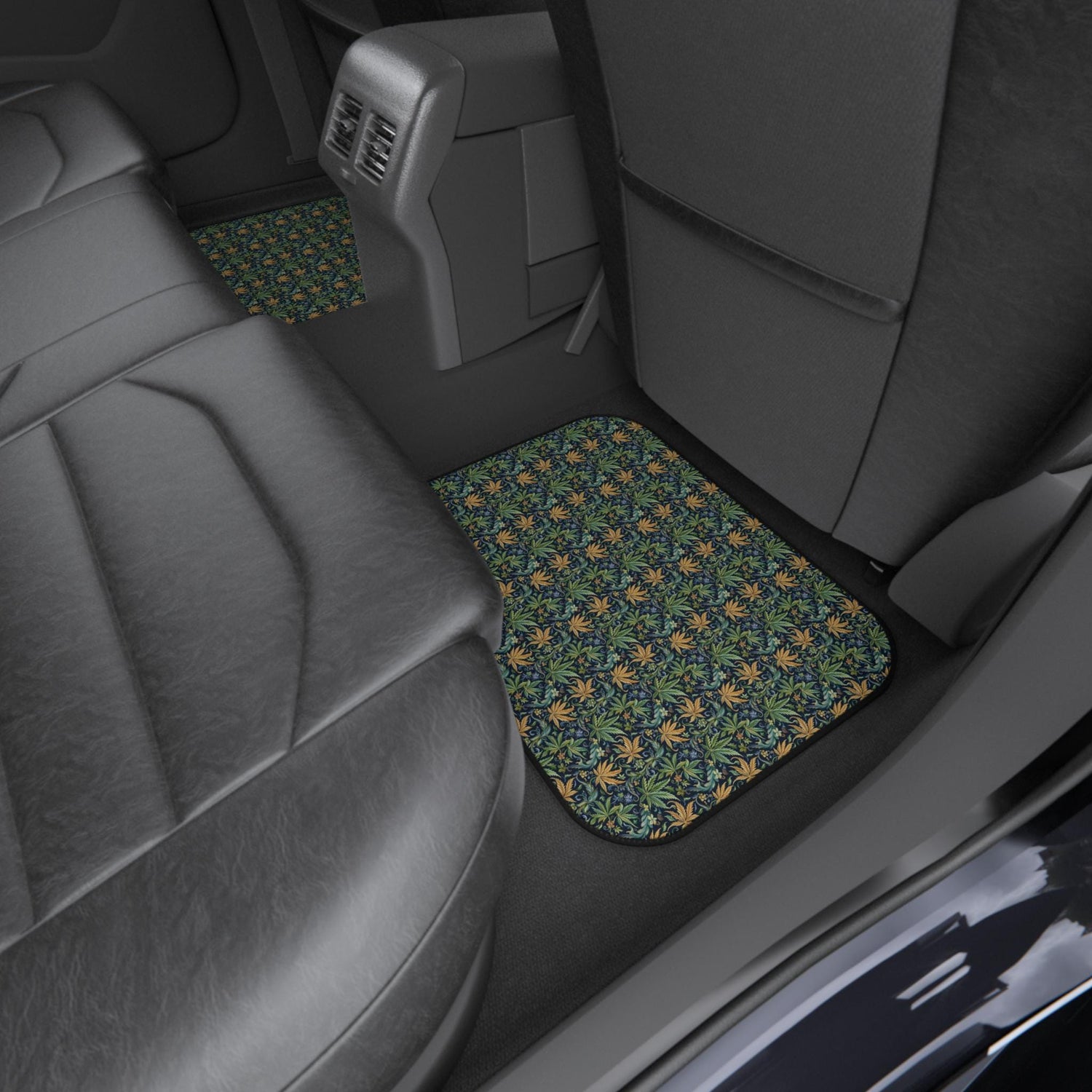 Floral Car Mats Set, Vibrant Auto Accessories, Unique Car Decor, Gift for Car Lovers, Stylish Floor Mats, Perfect for Road Trips