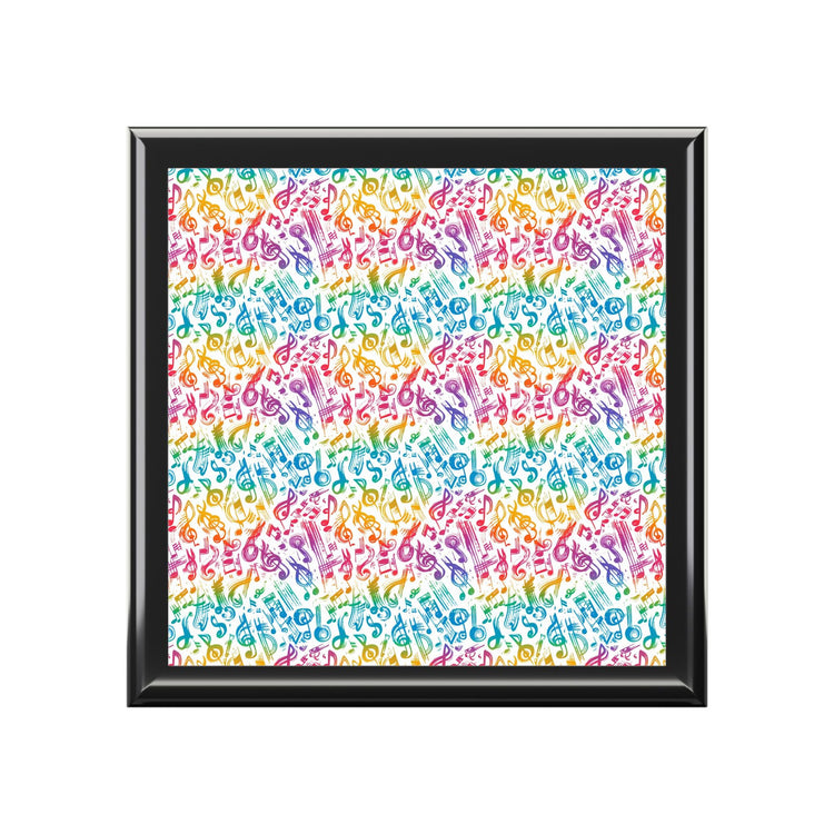 Colorful Music Note Jewelry Box, Decorative Storage for Musicians, Gift for Music Lovers, Unique Keepsake Organizer