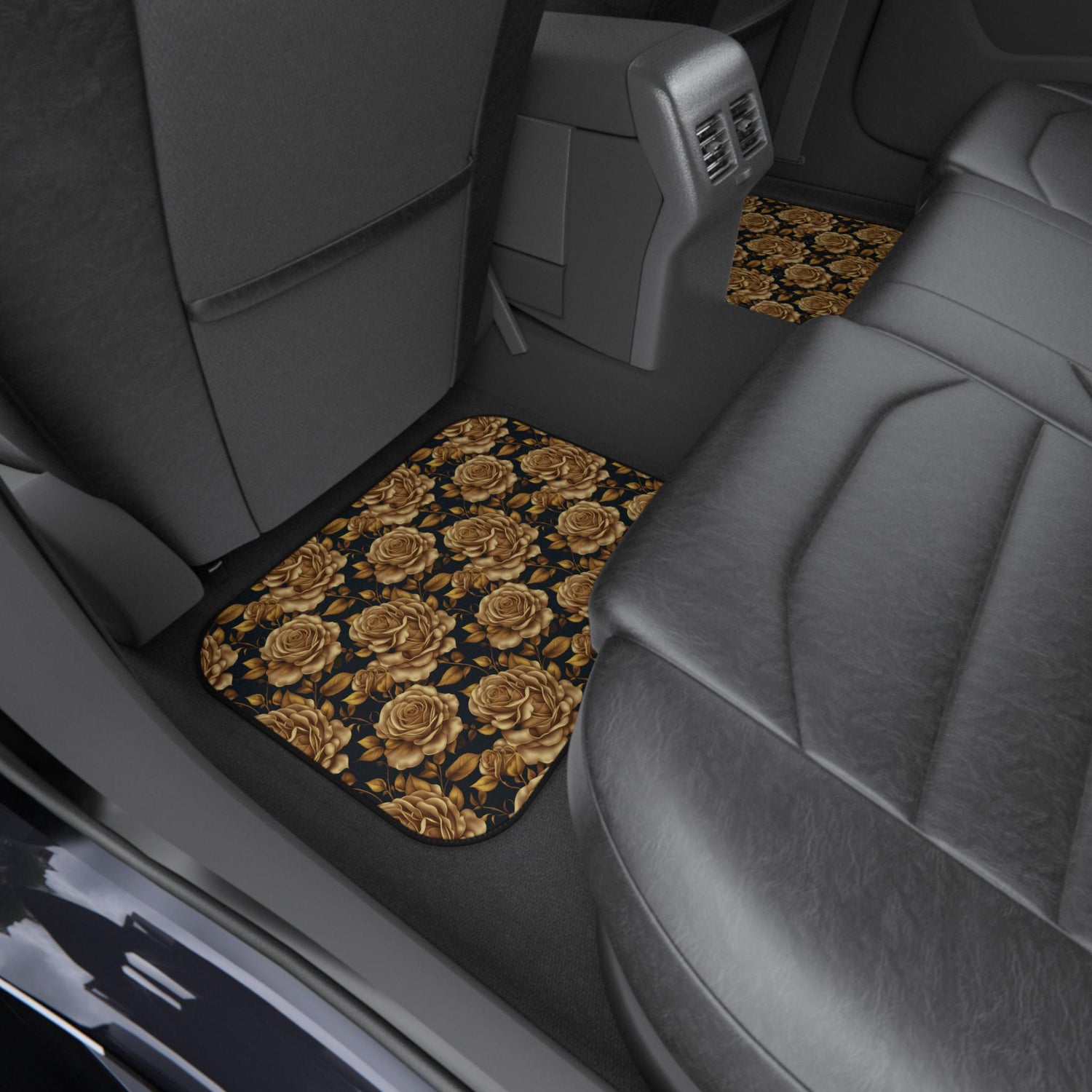 Elegant Floral Car Mats Set, Stylish Floor Mats for Cars, Vintage Rose Design for Home Decor, Unique Gift for Car Lovers, Car Accessories
