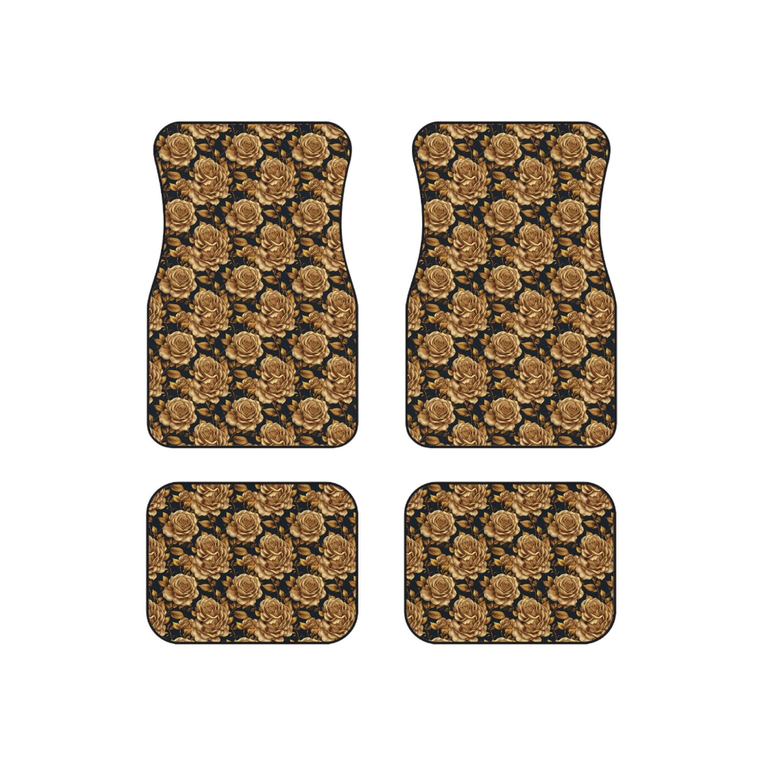 Elegant Floral Car Mats Set, Stylish Floor Mats for Cars, Vintage Rose Design for Home Decor, Unique Gift for Car Lovers, Car Accessories