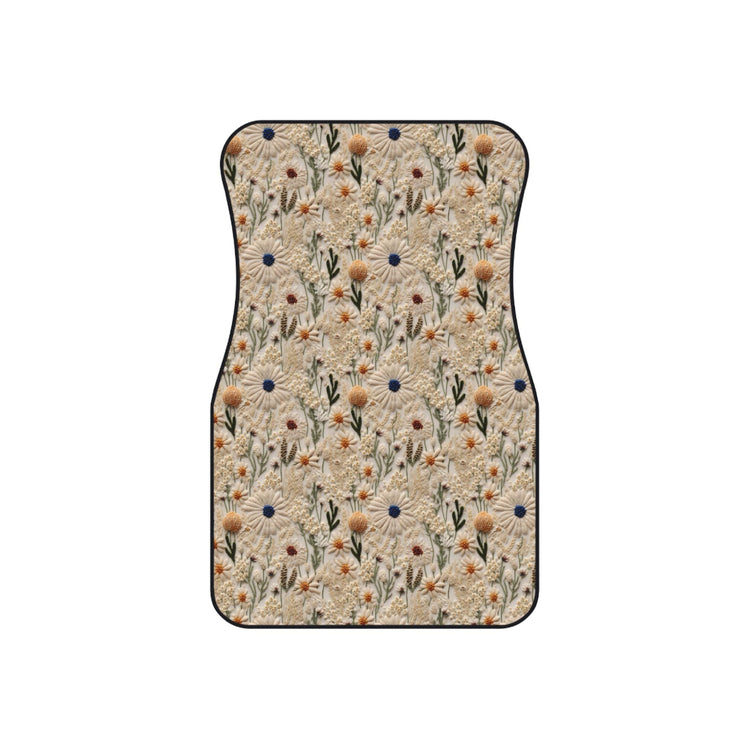 Floral Car Mats Set of 4, Elegant Car Accessories, Nature Inspired Vehicle Decor, Gifts for New Car Owners, Flower Design Floor Mats