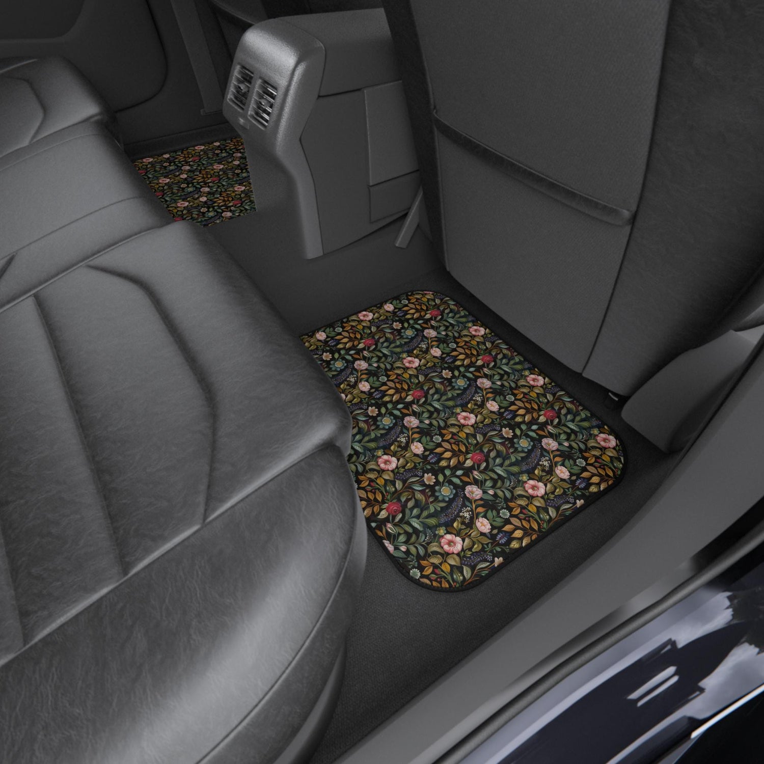 Floral Car Mats Set, Stylish Vehicle Floor Mats, Perfect for Flower Lovers, Great Gift for Home Decor, Car Accessories