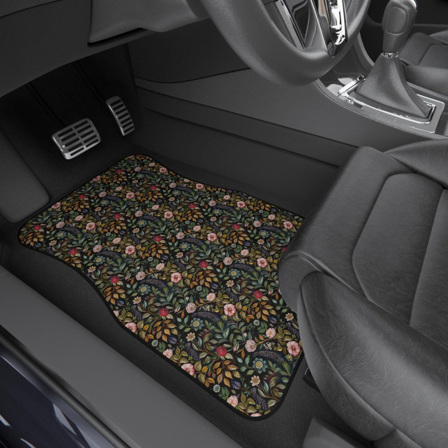 Floral Car Mats Set, Stylish Vehicle Floor Mats, Perfect for Flower Lovers, Great Gift for Home Decor, Car Accessories