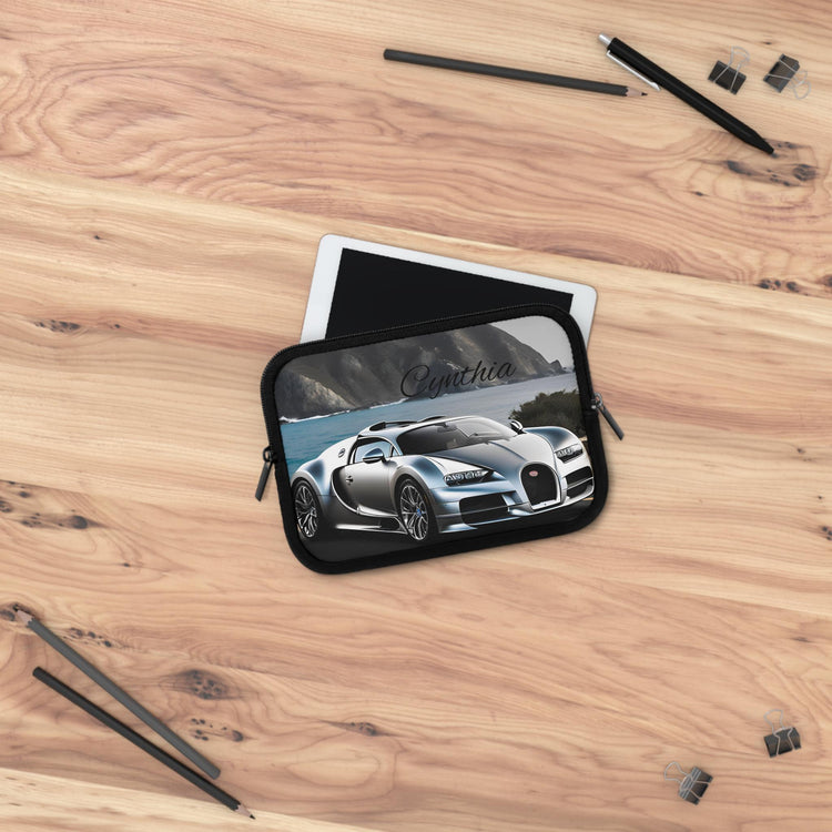Custom Bugatti Laptop Sleeve, Personalized Tech Case, Car Lovers Gift, Travel Accessory, Unique Design