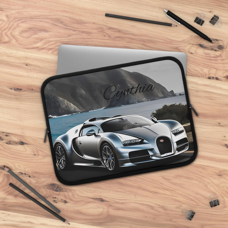 Custom Bugatti Laptop Sleeve, Personalized Tech Case, Car Lovers Gift, Travel Accessory, Unique Design