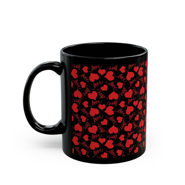 Red Hearts Love Mug - Perfect for Valentine&